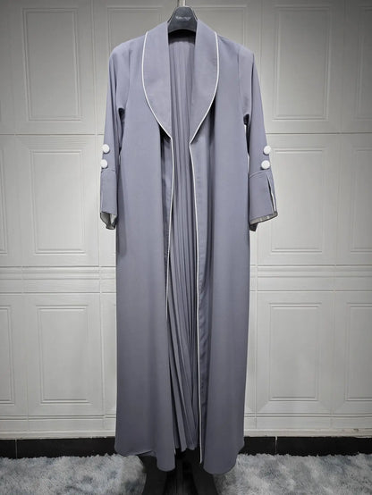 Eid Muslim Abaya for Women Party Dresses Jalabiya pleated abayas Ramadan Morocco Dubai Kaftan Islam Vestidos Arab Long Robe 2023--Color: wine red