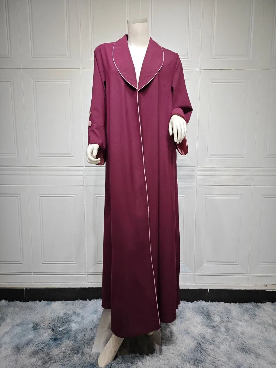 Eid Muslim Abaya for Women Party Dresses Jalabiya pleated abayas Ramadan Morocco Dubai Kaftan Islam Vestidos Arab Long Robe 2023--Color: wine red
