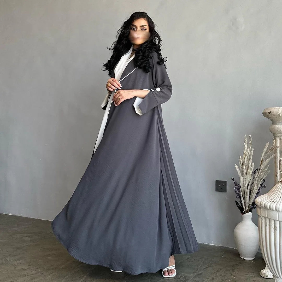 Eid Muslim Abaya for Women Party Dresses Jalabiya pleated abayas Ramadan Morocco Dubai Kaftan Islam Vestidos Arab Long Robe 2023--Color: wine red
