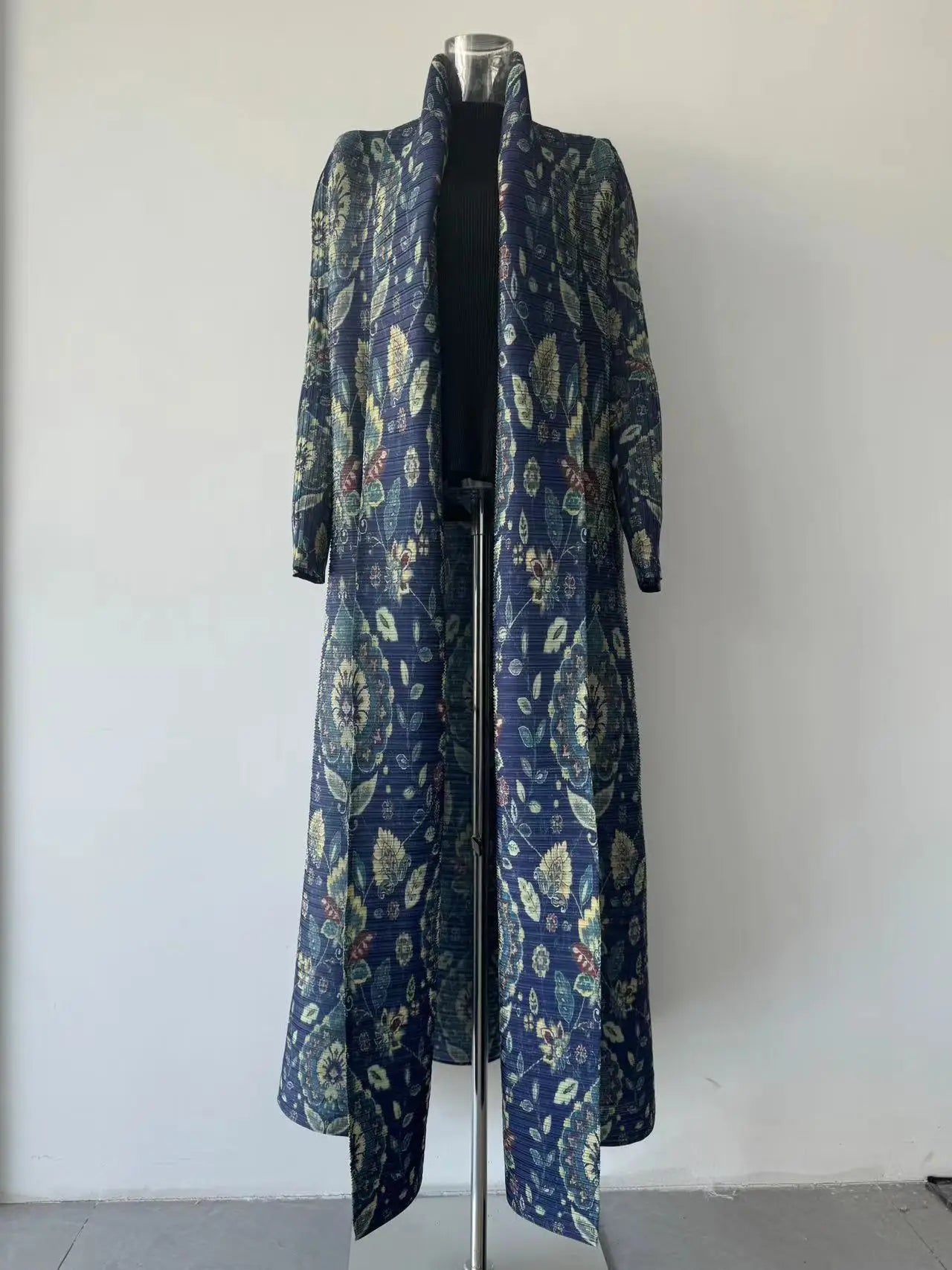 Abayas for Women Miyake Pleated New High Quality Women's Robe Cardigan Loose Lengthened Tie Design Luxury Abaya 2025 Summer New--Color: 3