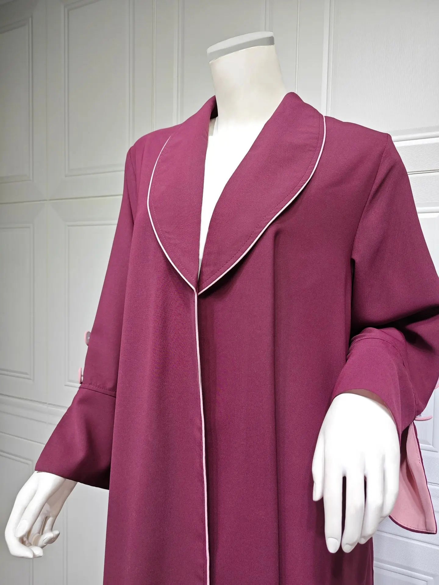Eid Muslim Abaya for Women Party Dresses Jalabiya pleated abayas Ramadan Morocco Dubai Kaftan Islam Vestidos Arab Long Robe 2023--Color: wine red