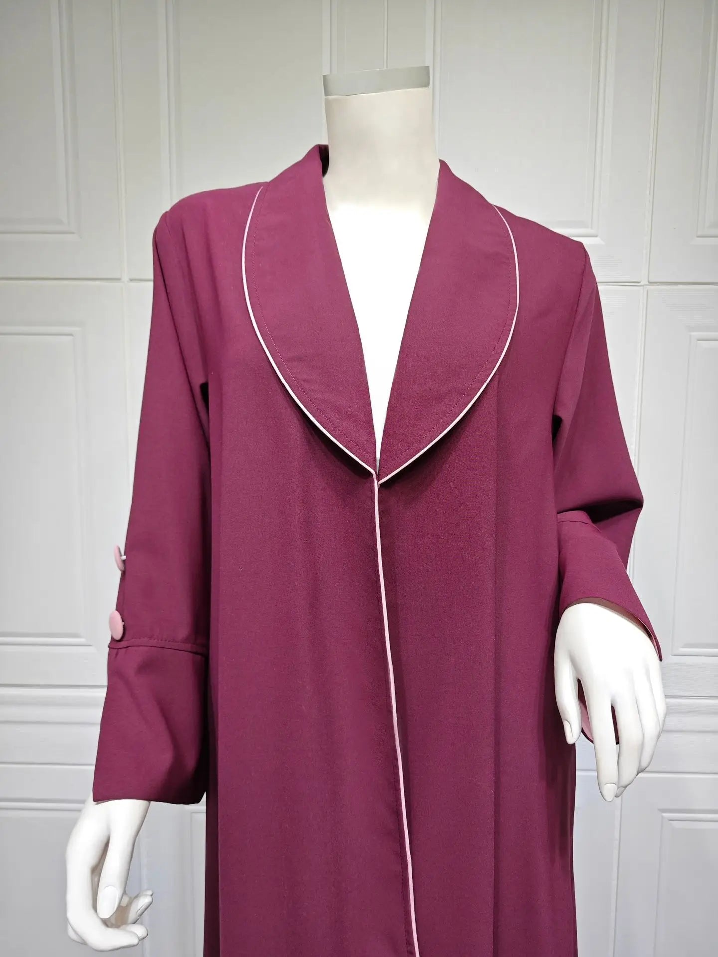Eid Muslim Abaya for Women Party Dresses Jalabiya pleated abayas Ramadan Morocco Dubai Kaftan Islam Vestidos Arab Long Robe 2023--Color: wine red