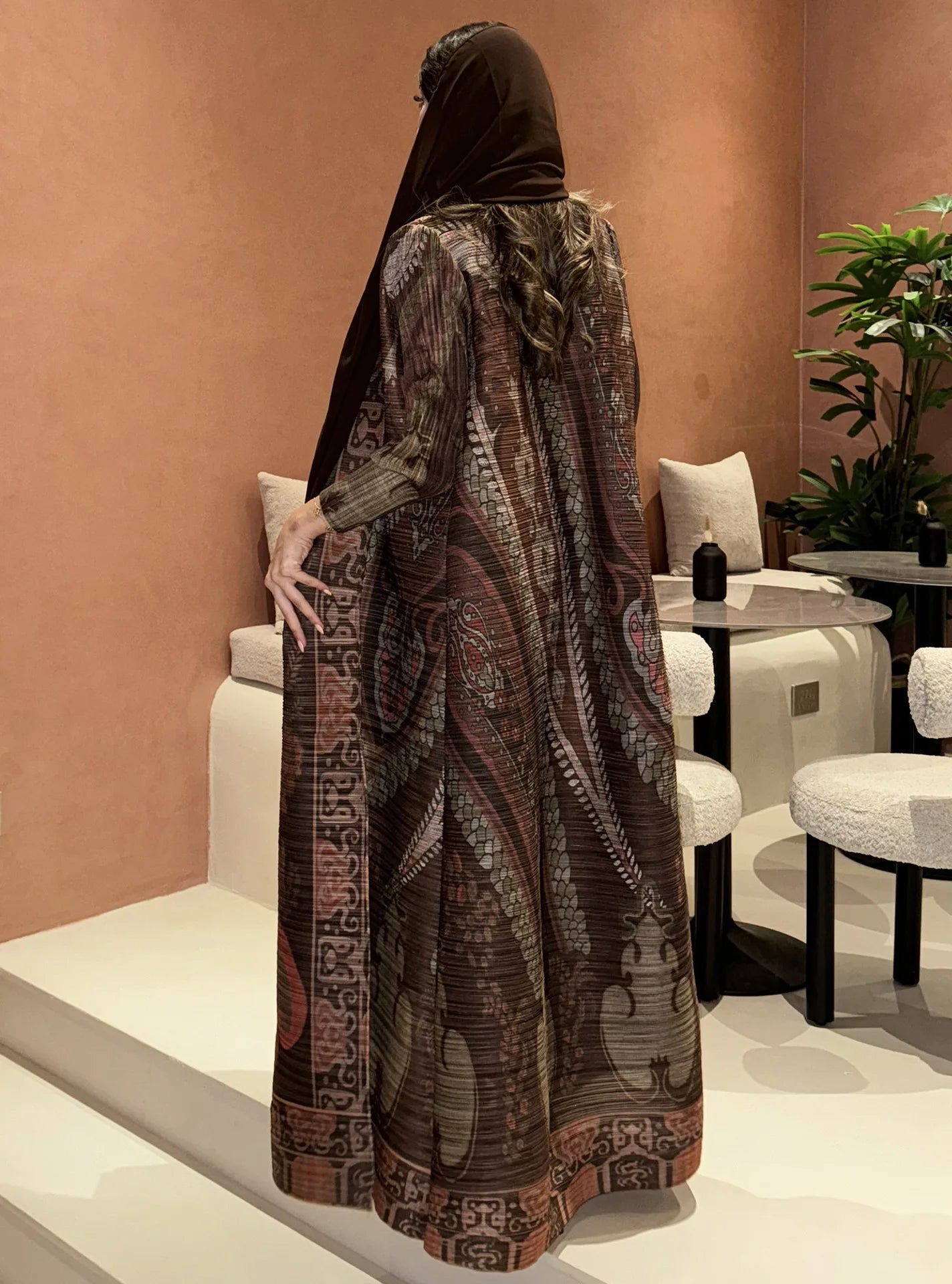 Abayas for Women Miyake Pleated New High Quality Women's Robe Cardigan Loose Lengthened Tie Design Luxury Abaya 2025 Summer New--Color: 3