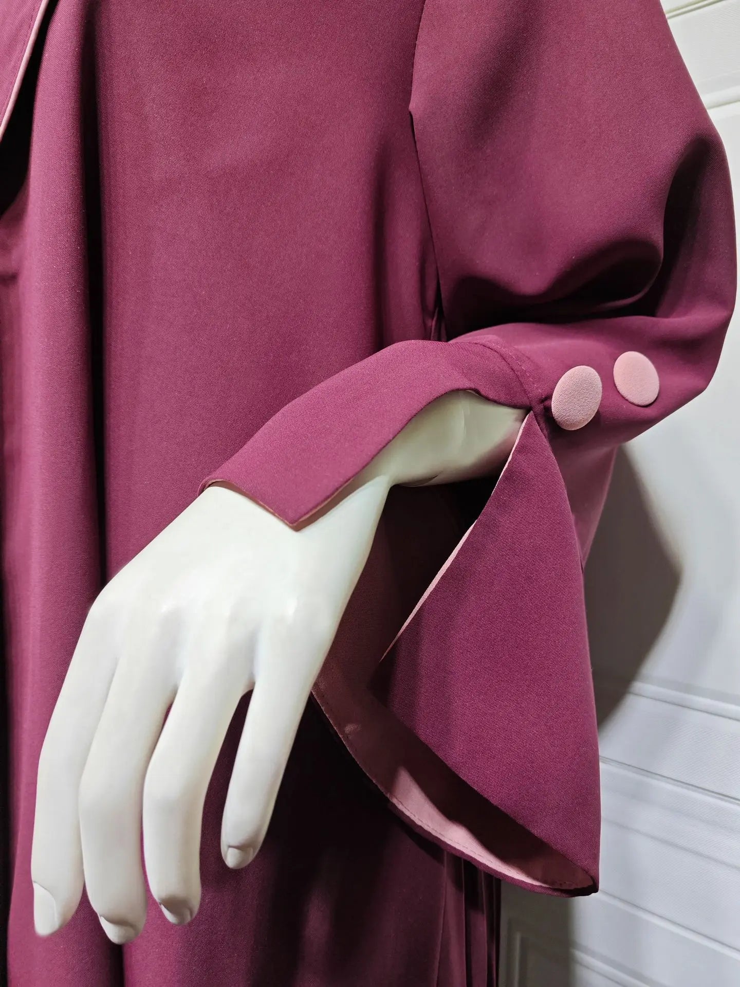 Eid Muslim Abaya for Women Party Dresses Jalabiya pleated abayas Ramadan Morocco Dubai Kaftan Islam Vestidos Arab Long Robe 2023--Color: wine red