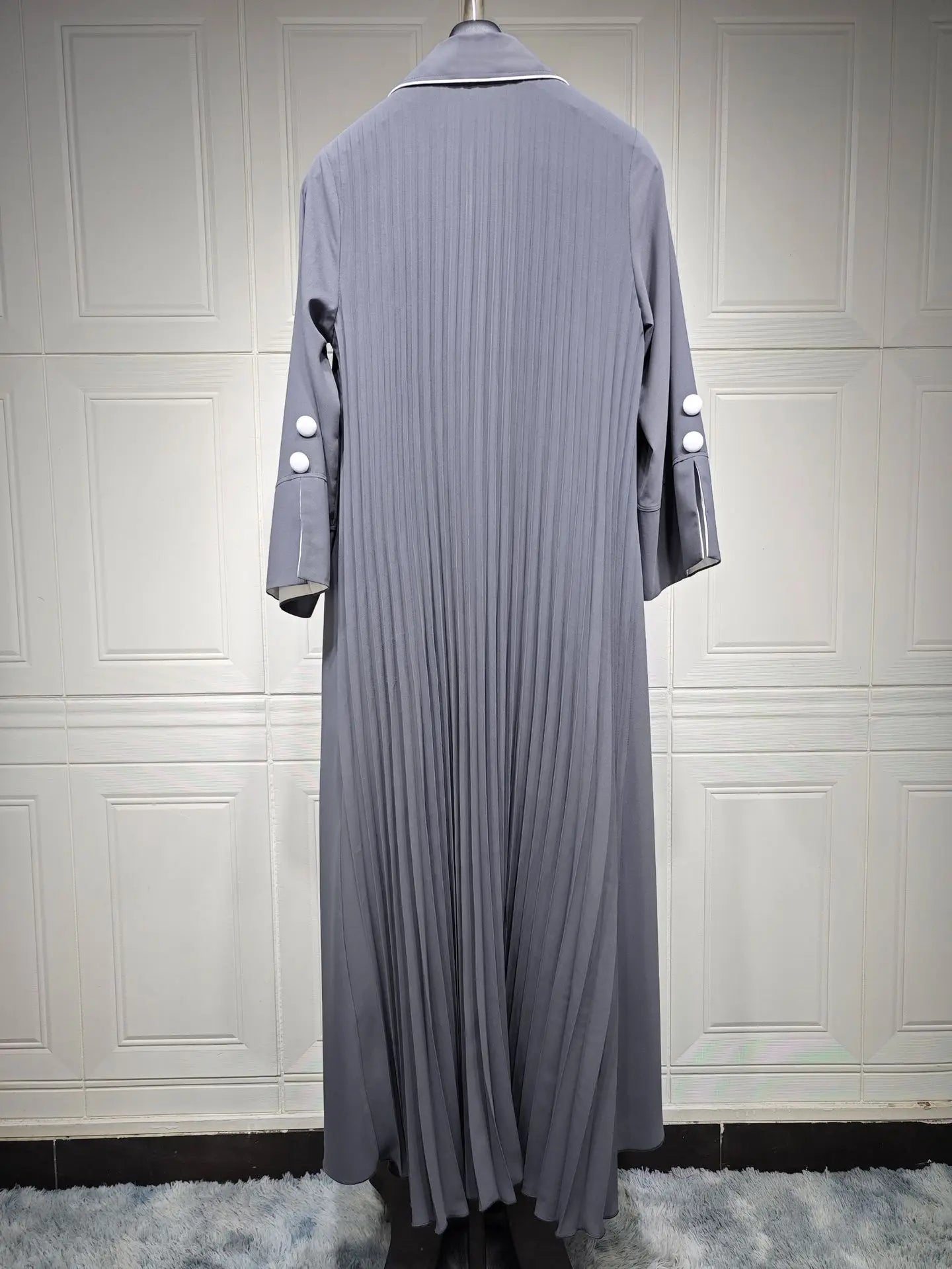 Eid Muslim Abaya for Women Party Dresses Jalabiya pleated abayas Ramadan Morocco Dubai Kaftan Islam Vestidos Arab Long Robe 2023--Color: wine red