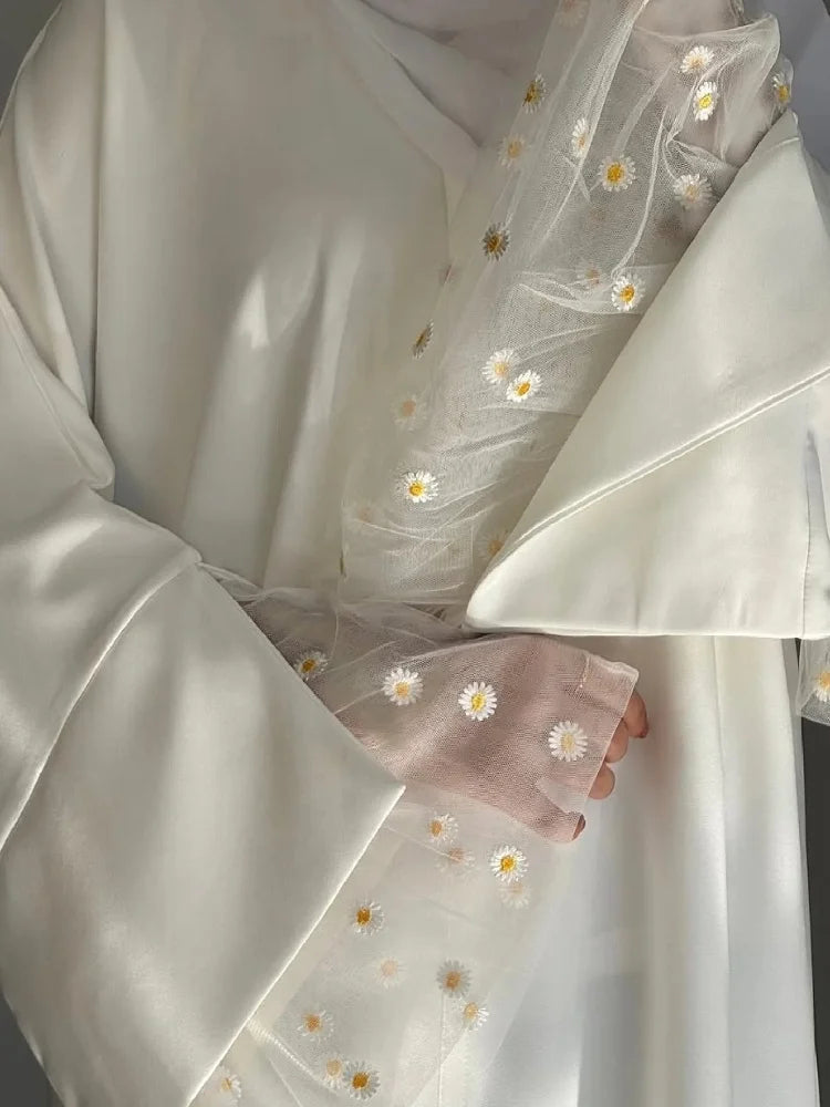 White Abaya Dubai Muslim Kaftan Modest Fashion Dress Islam African Dresses For Prayer Clothes Women Caftan Marocain Robe Femme--Color: White without hijab