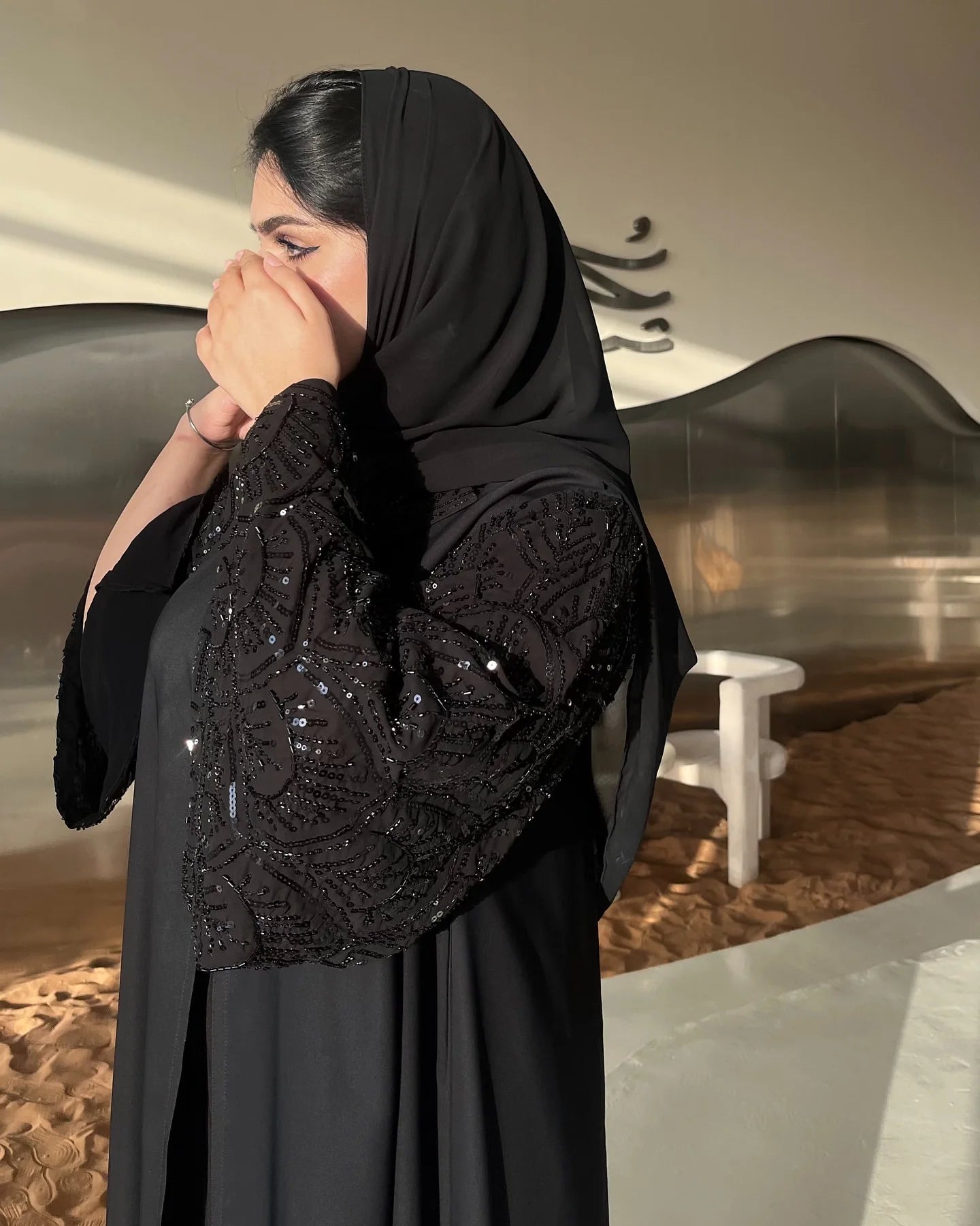 Abayas for Woman 2025 New Dubai Luxury Kaftan Kebaya Muslim Dresses Abaya Femme Abayas Femme Islam Modest Breathable Wife--Color: 0581black hijab