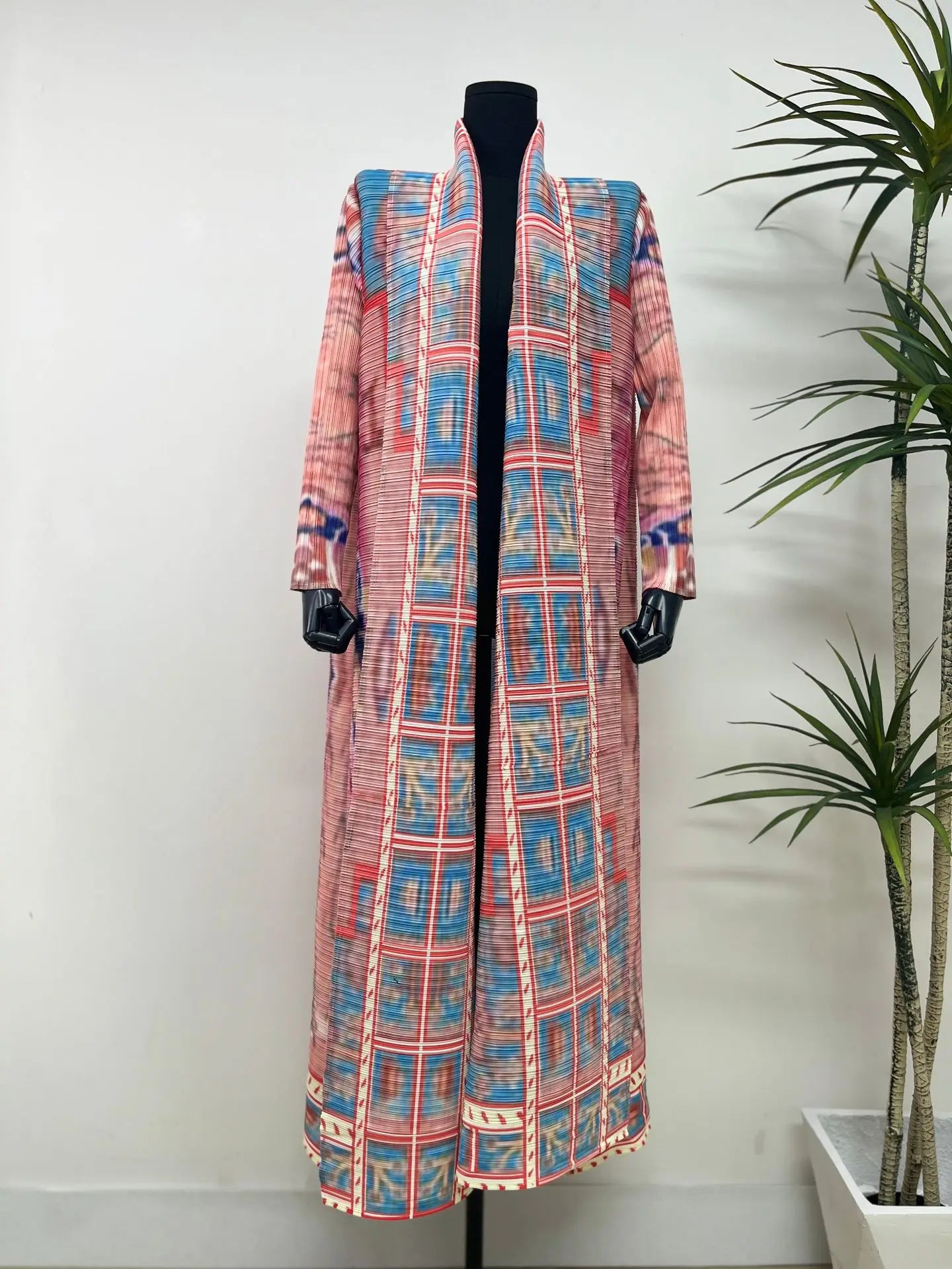 Abayas for Women Miyake Pleated New High Quality Women's Robe Cardigan Loose Lengthened Tie Design Luxury Abaya 2025 Summer New--Color: 3